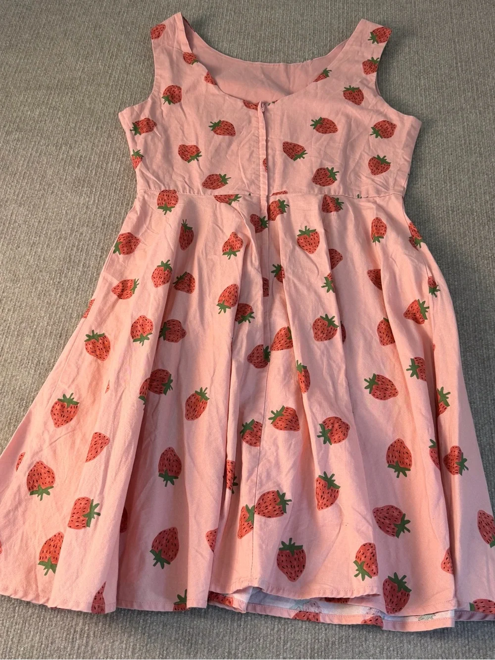Princess Highway Pink Strawberry Print Cotton Dress Size 12 - Picture 2 of 12
